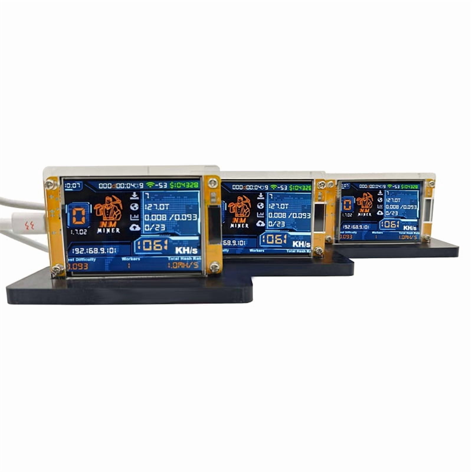 3X1060KH/S NMMiner +Stand Upgraded Harshrate 2.8 Inch Smart Display ...
