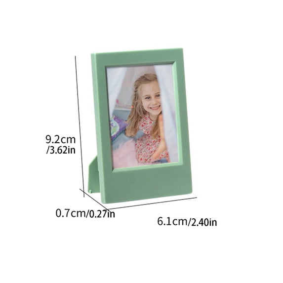 3X3 Inch Photo Frame, Mini Tabletop Picture Frame for Polaroid Prints, Desktop Ornament Photocard Display Stand, Home Decor Accent, Vertical Photo Frame * 2