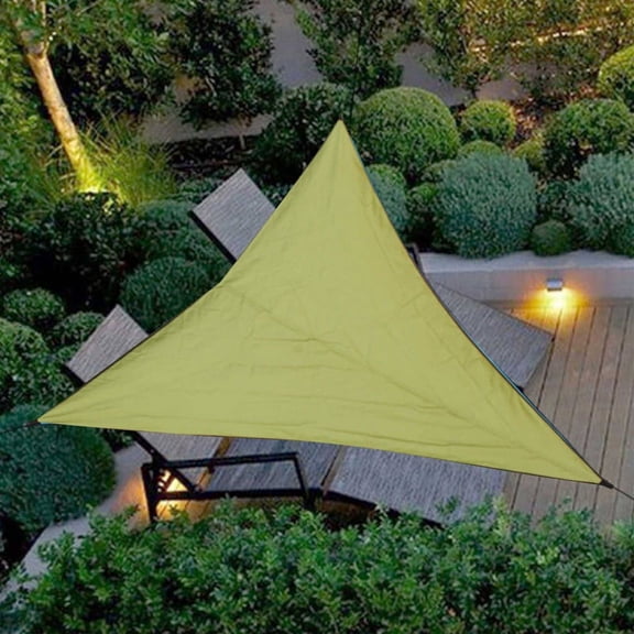 3X3X3M Waterproof Triple-cornered Sun Shelter Awning Parasol Outdoor Canopy Garden Patio Shade Sail Cloth-Light Green