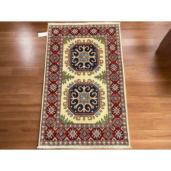 3X4 Kazak Handmade Wool Rug # 13354
