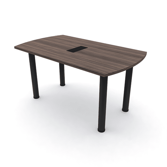 3X5 Arc Rectangle Conference Table With  Post Leg Power And Data