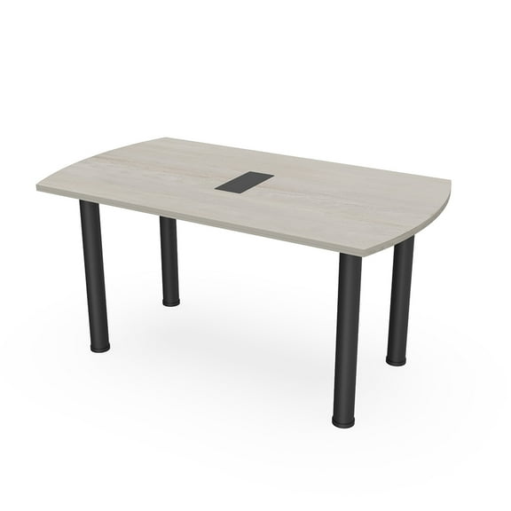 3X5 Arc Rectangle Conference Table With Post Leg Power And Data
