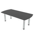 thumbnail image 1 of 3X5 Arc Rectangle Conference Table With Silver Post Leg Power And Data, 1 of 5