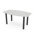 thumbnail image 1 of 3X5 Boat Shaped Conference Table With  Post Leg Power And Data, 1 of 5