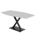 thumbnail image 1 of 3X5 Boat Shaped Conference Table With X Base And Electrical Module, 1 of 5