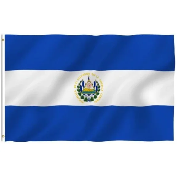 3X5 El Salvador Country Flag 3'X5' House Banner Grommets Usa Seller 100D