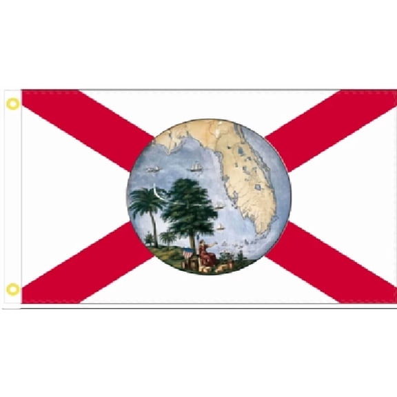3X5 Florida 1861 Historic Flag Banner 100D Grommets