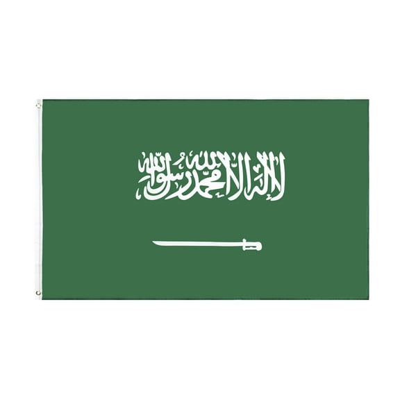 3X5 Foot Saudi Arabia Flag Fade Proof Canvas Header Double Stitched Flag With Brass Grommets 90*150Cm, Decorative Flag For Indoor Outdoor Display