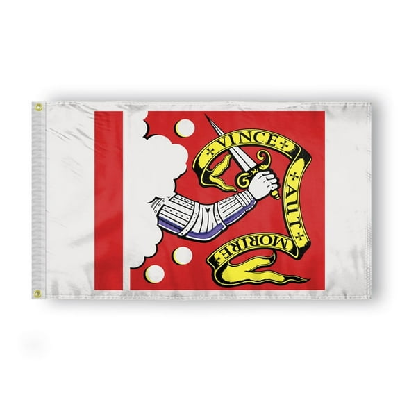 3X5 Ft Bedford Minutemen Win Or Die Colonial American Revolution History Flags - Printed 200D Nylon with Brass Grommets - Vince Aut Morire Flag