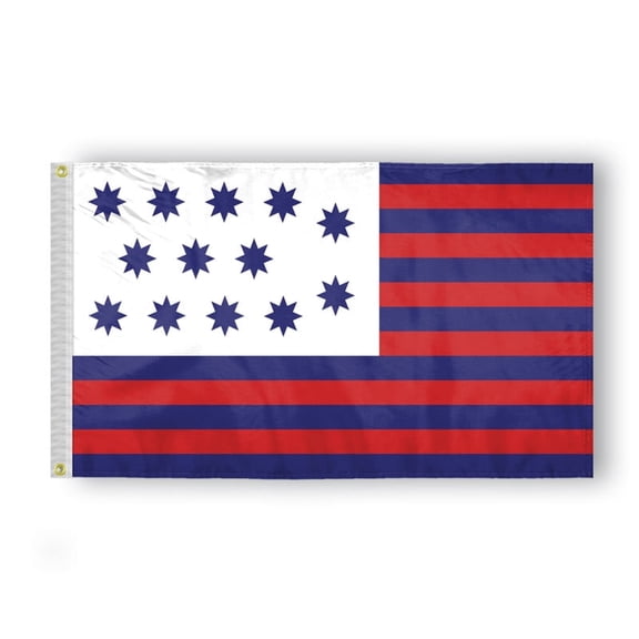 3X5 Ft Guilford Courthouse 1781 Colonial American Revolution History Flags - Printed 200D Nylon with Brass Grommets - North Carolina Militia Guilford Courthouse Flag