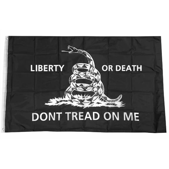 3X5 Ft Liberty Or Death Dont Tread On Me Flag Tea Party Gadsden 100D