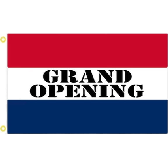 3X5 GRAND OPENING PATRIOTIC USA FLAG BANNER W/ GROMMETS