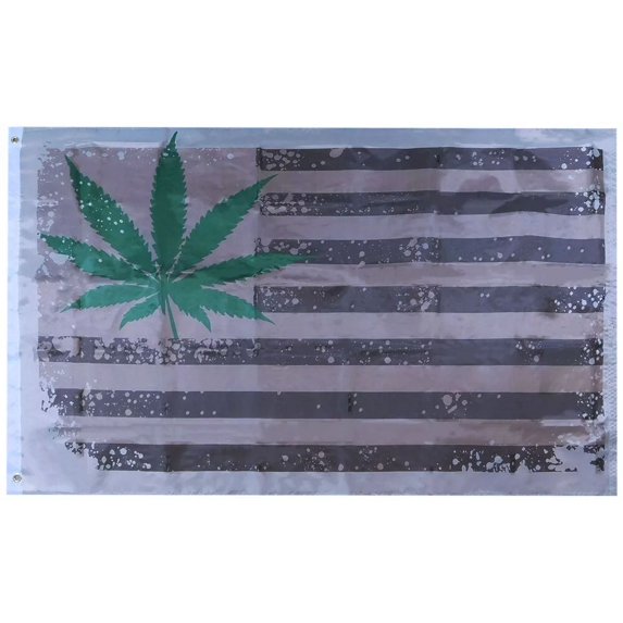 3X5 Hemp Weed Marijuana American Vintage Woven PRINTED Nylon Flag ...