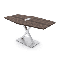 3X5 Hexagon Conference Table With X Base Data And Electric Unit