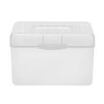 thumbnail image 1 of 3X5 Inch Index Card Storage Box, Plastic Notecard Organizer with Secure Snap-Lid, Compact Flash Card Holder for office Office Home Desk, Storage Box *1, 1 of 8