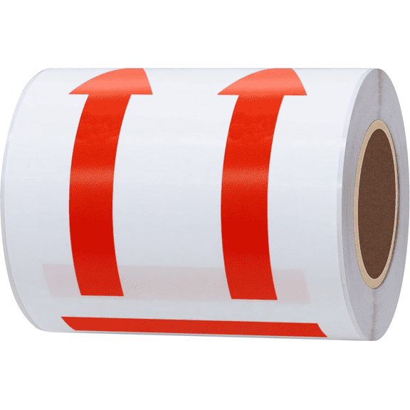 3X5 Inch Red Arrows This Side up Stickers for Shipping Packing, 100 Labels