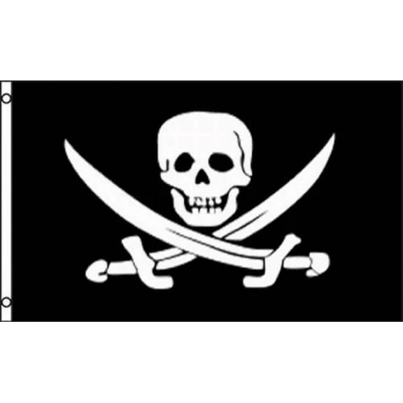 3X5 Jolly Roger Pirate Calico Jack Rackham Flag Banner Usa Seller 100D