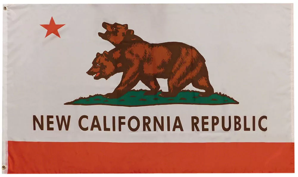 California Republic State Flag - 3x5 Feet Bear Flag Outdoor Banner (Polyester, New)