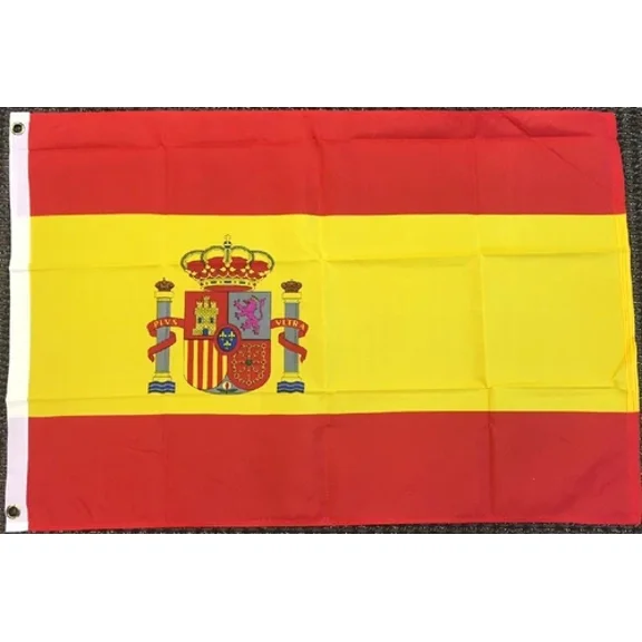 3X5 Spain Flag Premium Polyester Grommets Banner Spain National Fast Us Shipping