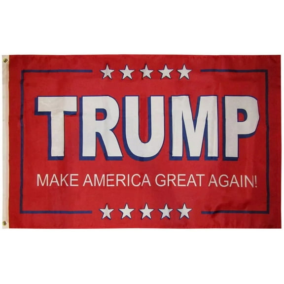 3X5 Trump Make America Great Again! Red 2024 Polyester Flag 3'X5' Grommets Maga