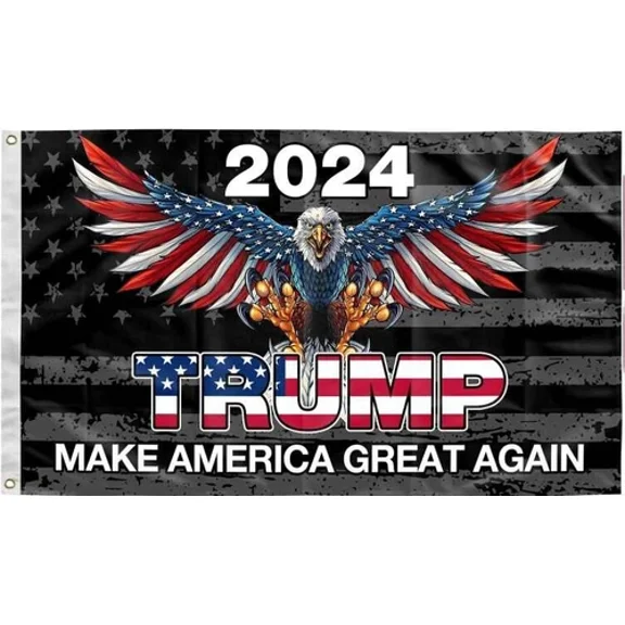 3X5 Trump Vance 2024 Maga Usa Eagle Make America Great Again Flag Banner L1