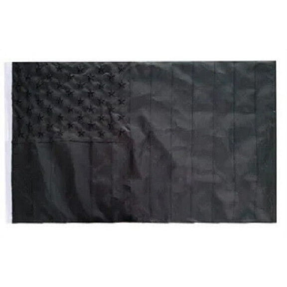3X5 US Civil Peace BLACKOUT TACTICAL Nylon 600D Embroidered Sewn USA Flag Banner