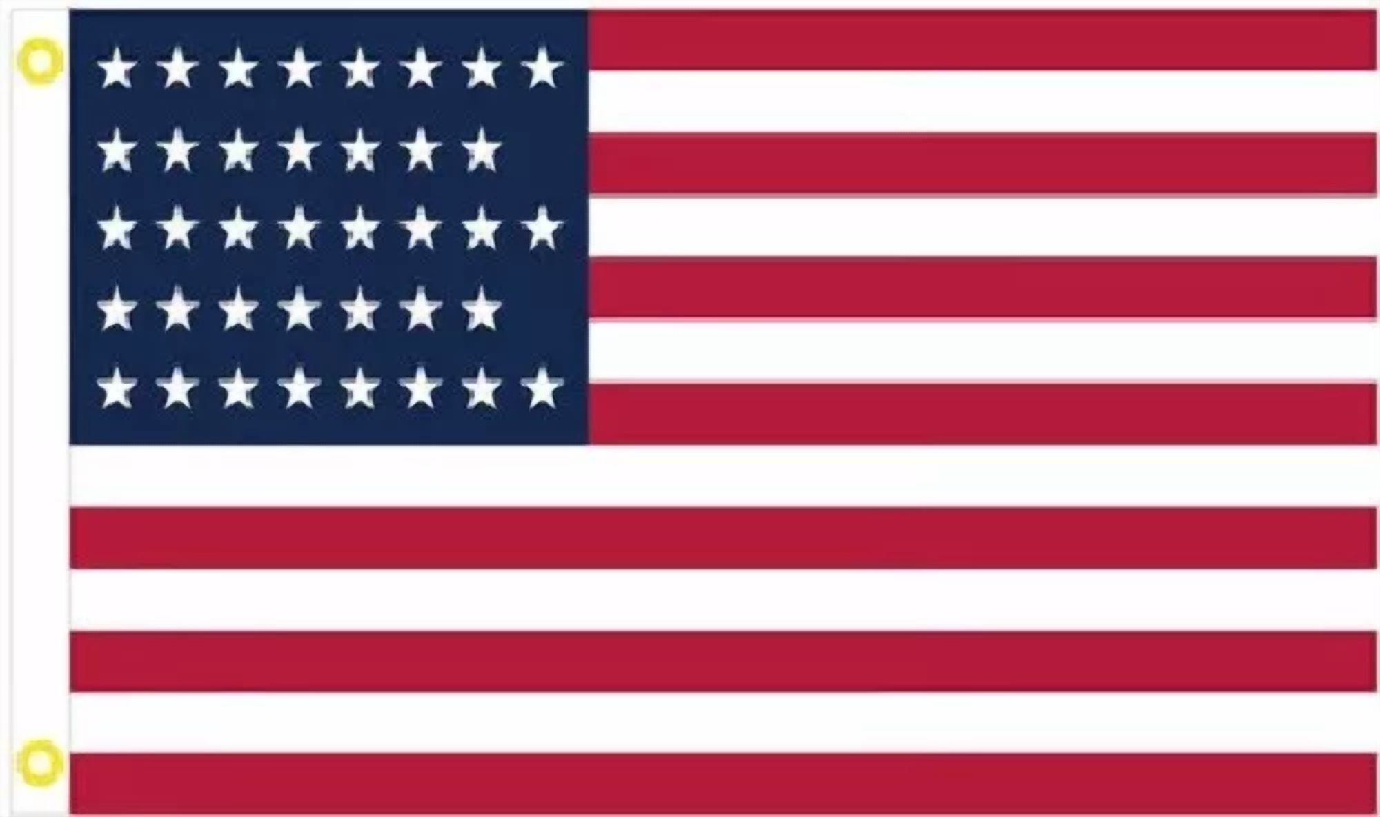 3X5 Usa 38 Stars Historical Colorado Flag Banner W/ Grommets