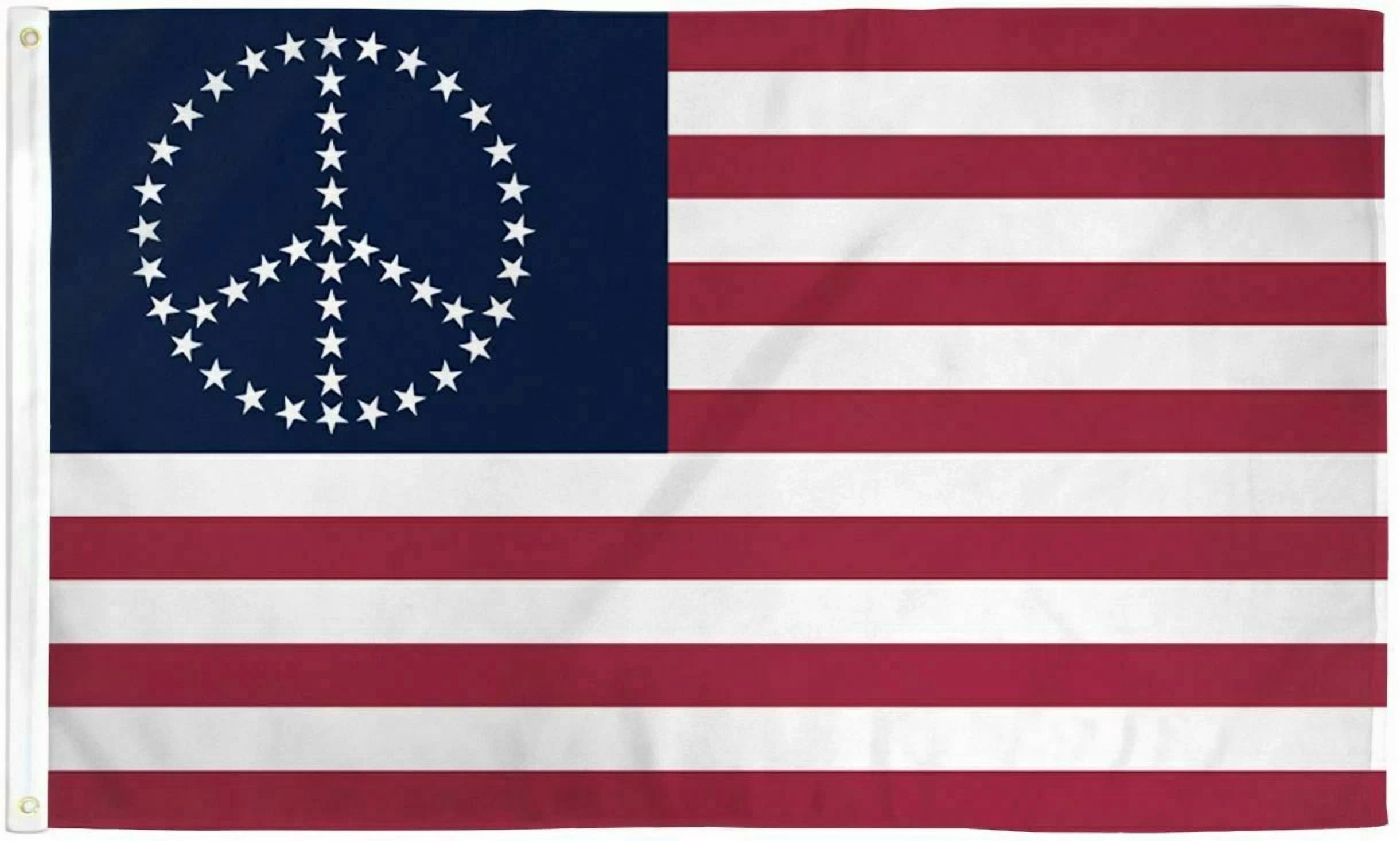 3X5 Usa United States Peace Stars Symbol Flag 3'X5' Banner Grommets