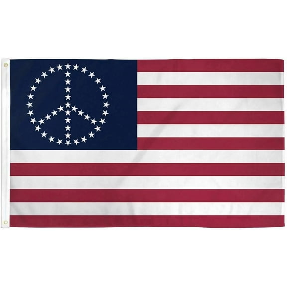 3X5 Usa United States Peace Stars Symbol Flag 3'X5' Banner Grommets