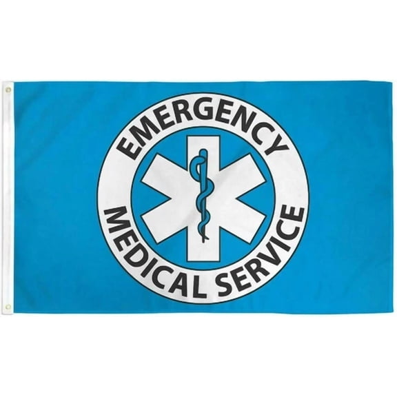 3X5Ft Ems Flag Emergency Medical Service Banner Man Cave Garage Gift Ambulance