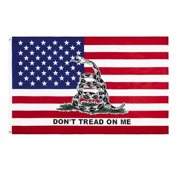 3X5Ft Flag Don'T Tread On Me American Flag Gadsden Timber Revolution Patriot