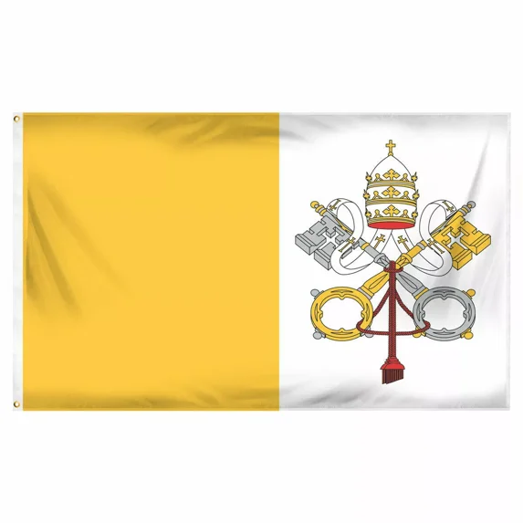 3X5Ft Vatican Flag Italy Catholic Rome Pope Religion Christianity Banner Grommet