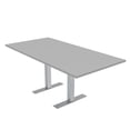 Rectangle Power Table 6X3 Rectangular Conference Table With Metal T Bases And Power Module ...