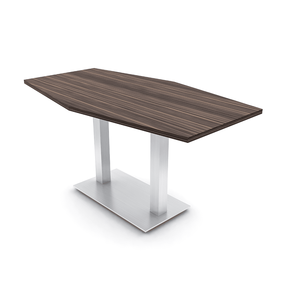 3X6 Hexagon Conference Table Square Metal Base Data And Electric Unit ...