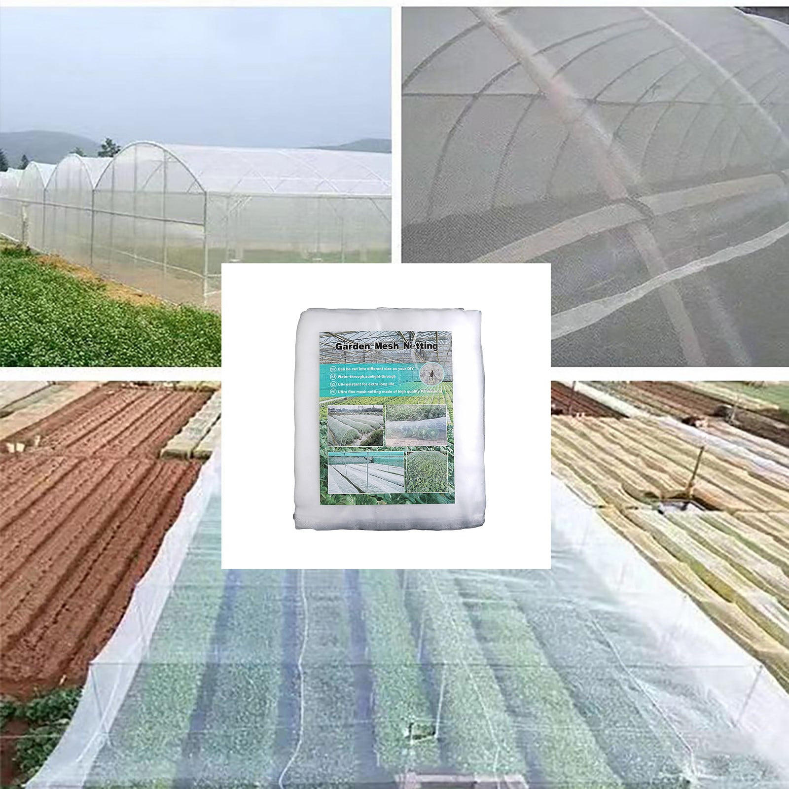 3X8M Pe Garden Netting Mesh Ultra Fine Net Breathable Plant Covers Protection For Vegetables Fruits Flowers Crops(Clear-One Size)