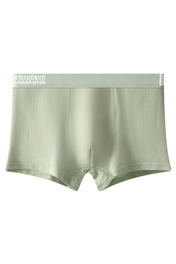 3XL Big & Tall Men's Cotton Boxer Briefs - Mint Green, Plus Size, Breathable Soft Underwear for Everyday Comfort, Extended Size