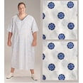 thumbnail image 1 of 3XL Patient Gowns with Tieside Closure - Pack of 2 (Snowflake), 1 of 1