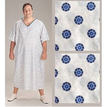 3XL Patient Gowns with Tieside Closure - Pack of 2 (Snowflake)
