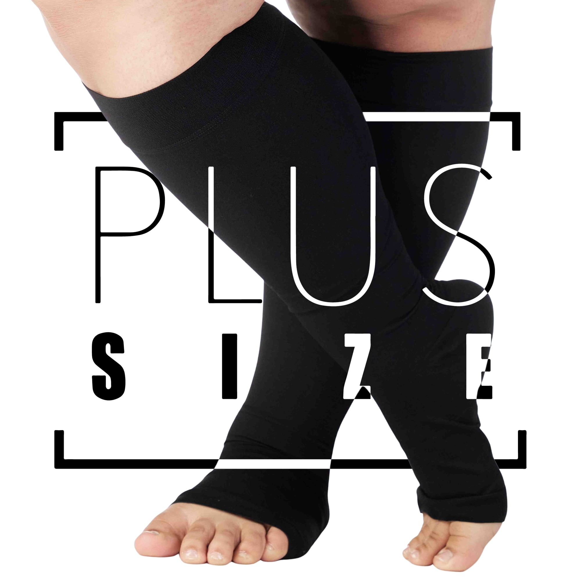 Plus Size Compression Tights for Women Circulation 20-30mmHg - Graduated  Support Stockings with Open Toe for Varicose Veins, Arthritis, Edema