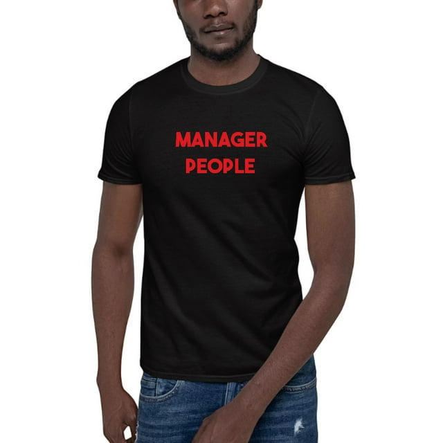 3XL Red Manager People Short Sleeve Cotton T-Shirt By Undefined Gifts ...