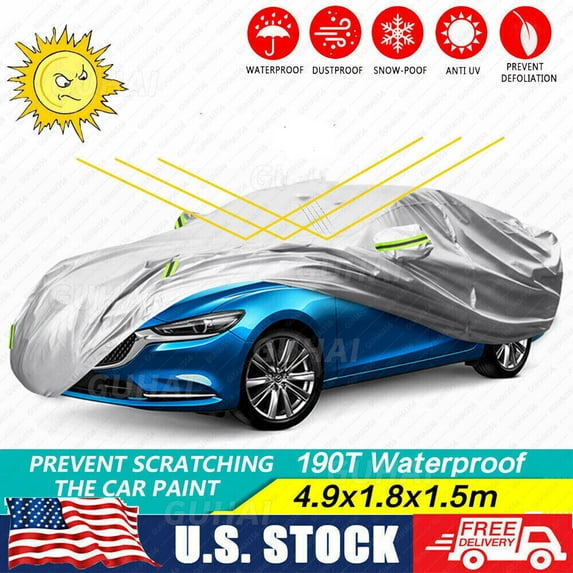 3XL Sedan Full Car Cover Waterproof Outdoor Dust UV Protection for Honda Accord