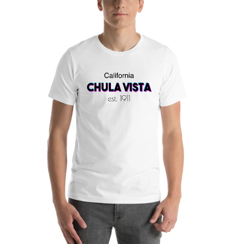3XL Tri Color Chula Vista California Short Sleeve Cotton TShirt By