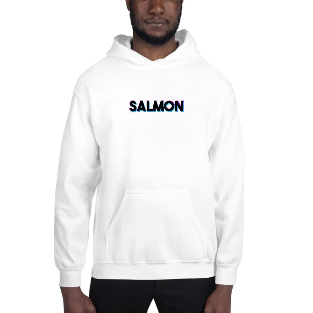3XL Tri Color Salmon Hoodie Pullover Sweatshirt By Undefined Gifts Walmart