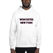 3XL Two Tone Worcester New York Hoodie Pullover Sweatshirt By Undefined Gifts