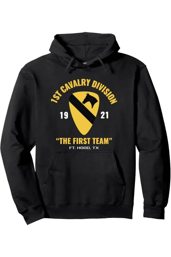 3XL Unisex Hoodie,1st Cavalry Scouts Perfect Casual Hooded Sweatshirt, The First Team Hoodie Pullover for Daily Wear, Casual Outings