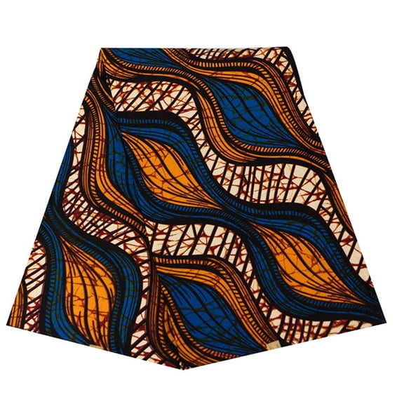 3Yard Double Side Waxed Printing Cloth African Geometric Pattern Sewing Fabric For Quilting Patchwork Cushion Covers