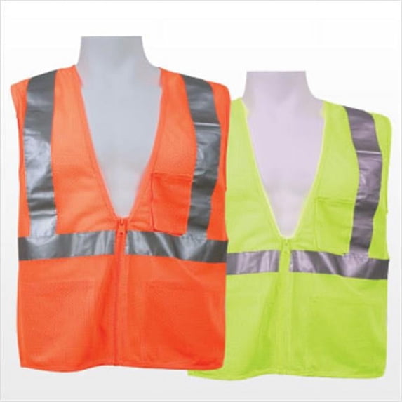 3asafety C2401-7XL Lime Mesh Vest, Radio & Inner Pockets - 7Xl