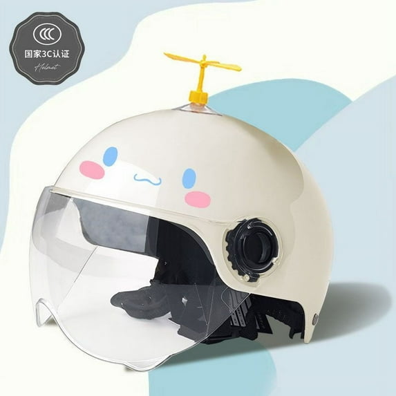 3c Kawaii Sanrios Cinnamoroll Motorcycle Electric Bicycle Helmet With Smile Flower 3d Cat Women Motorbike Moto Bike Helmet Gift