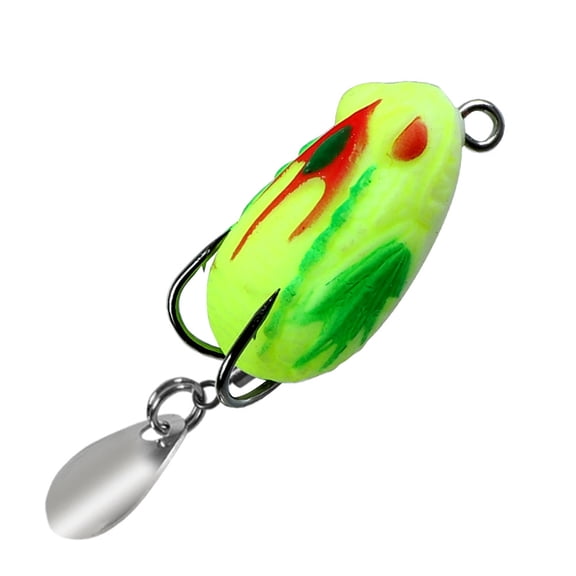 3cm 3.2g Ray Frogs Crankbait PVC Soft Frogs Baits for Blackfish Fishing Lures with Double Hook & Blade