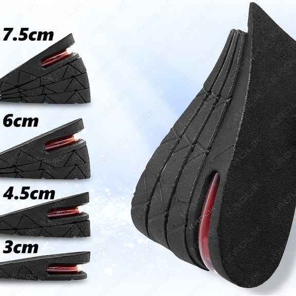 3cm 4.5cm 6cm 7.5cm Invisible Height Increased Insoles Can Inserted Into The Sole Height Adjustable More Comfortable Insole Pads